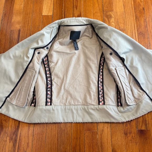 J. Crew Collection Womens 4 Tweed Moto Jacket Blazer Light Beige Brown - Picture 4 of 10
